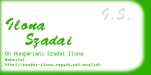 ilona szadai business card